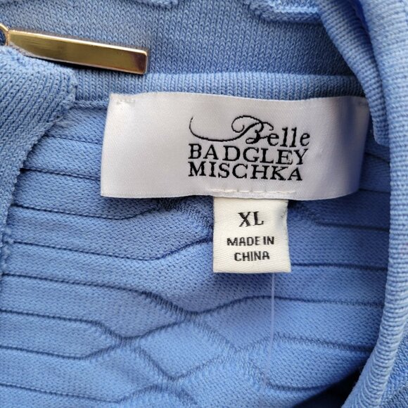 Belle Bagley Mischka Women Dress Extra Large XL Fit Flare Casual Blue BLU10E - Picture 8 of 10